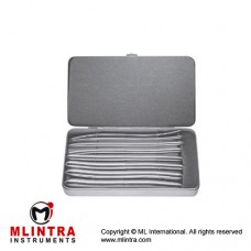 Hegar Uterine Dilators Set of 8 Ref: GY-415-04 to GY-415-18 With Metal Case Brass - Chrome Plated,